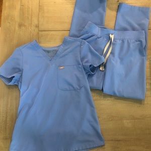 Figs Scrub set XS Cecil Blue (light blue)